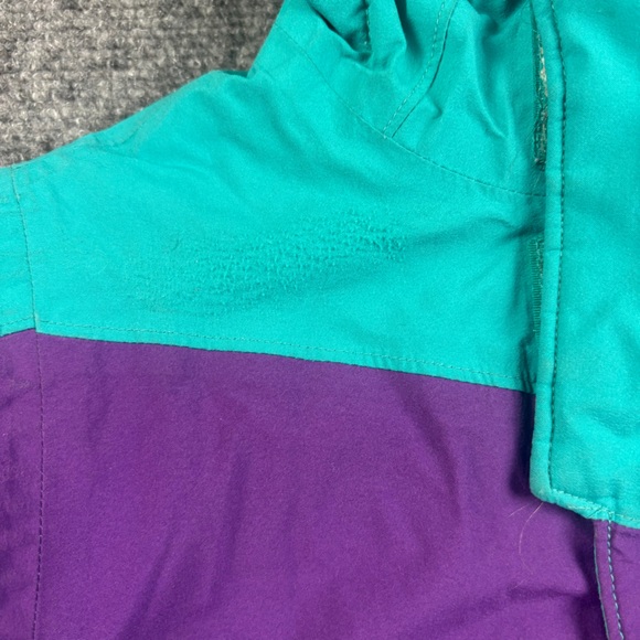 THE NORTH FACE Girls Teal/Purple Snow Ski Jacket Hooded Hy-vent size: Small 7/8 - Picture 8 of 10
